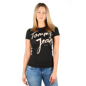 Tommy Hilfiger dámské černé tričko Script - S (78)